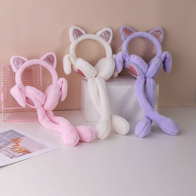 ねこ耳ふわふわイヤーマフ