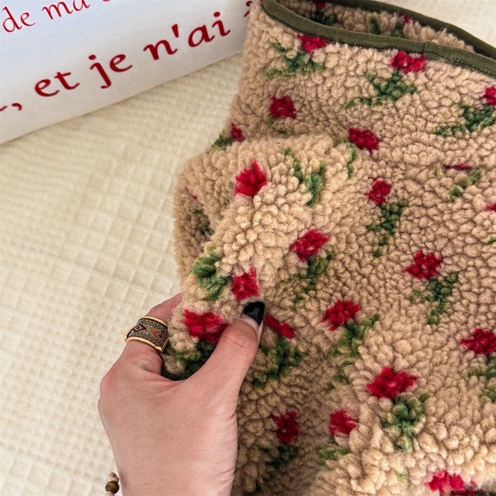 【80-130】花柄フリースジャケット