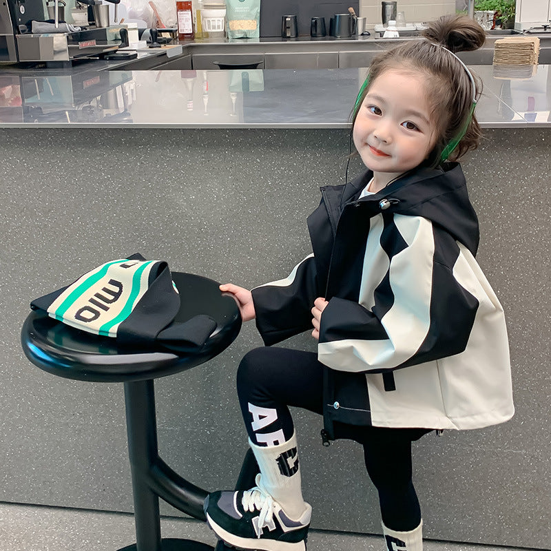 【100-140】バイカラーウィンドブレーカー