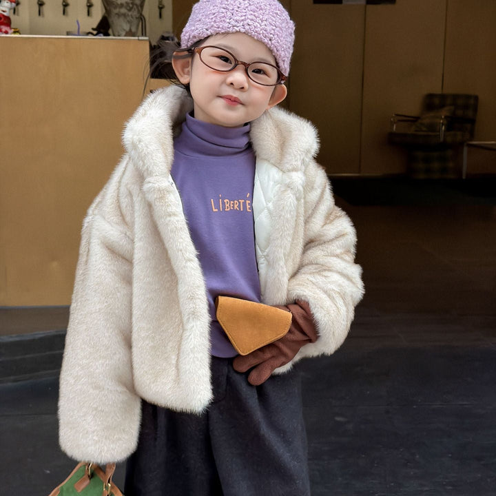 【90-140】スタンドカラーフェイクファージャケット