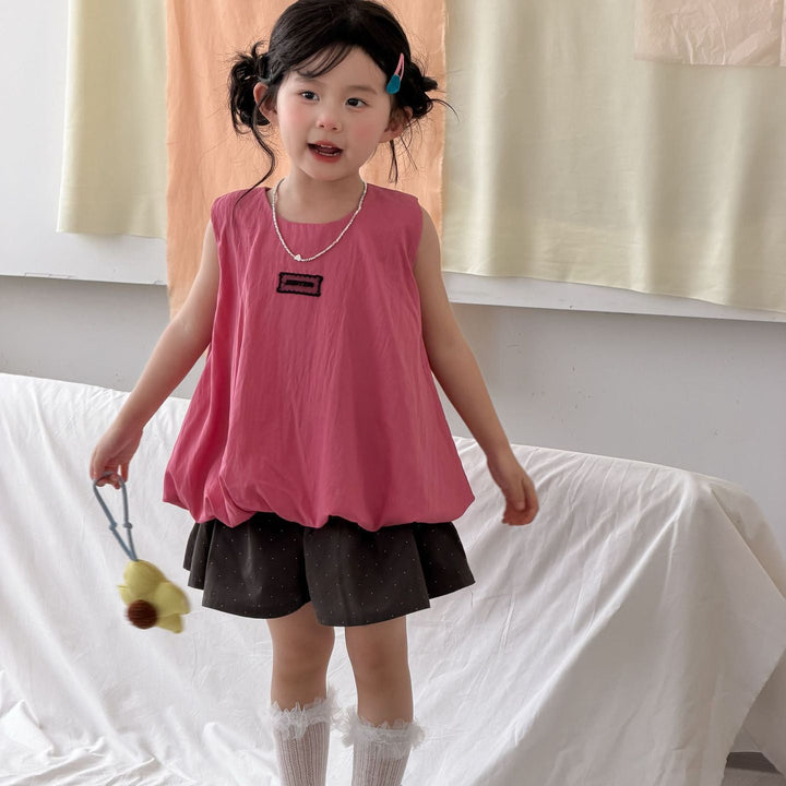 【90-140】裾バルーンノースリーブトップス