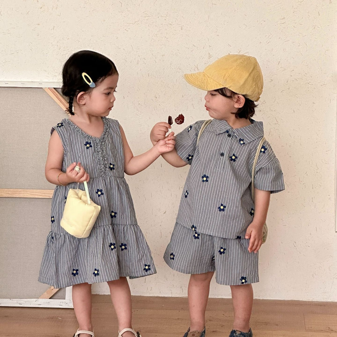 【80-150】花柄刺繍デザインセットアップ