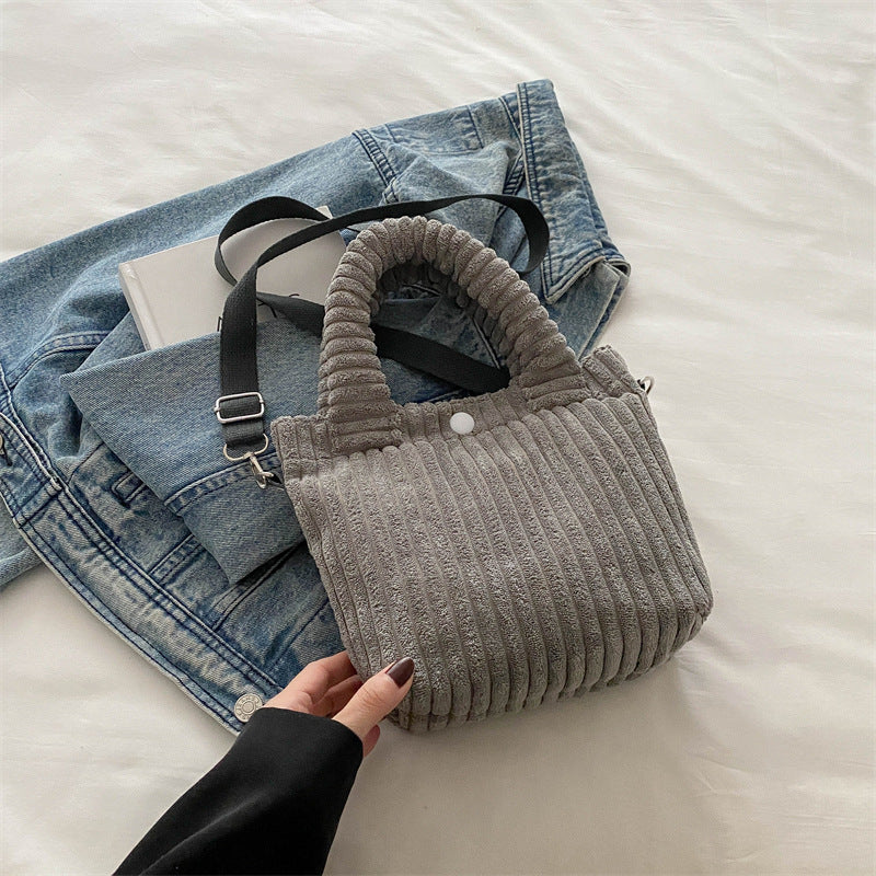 コーデュロイ2Wayバッグ