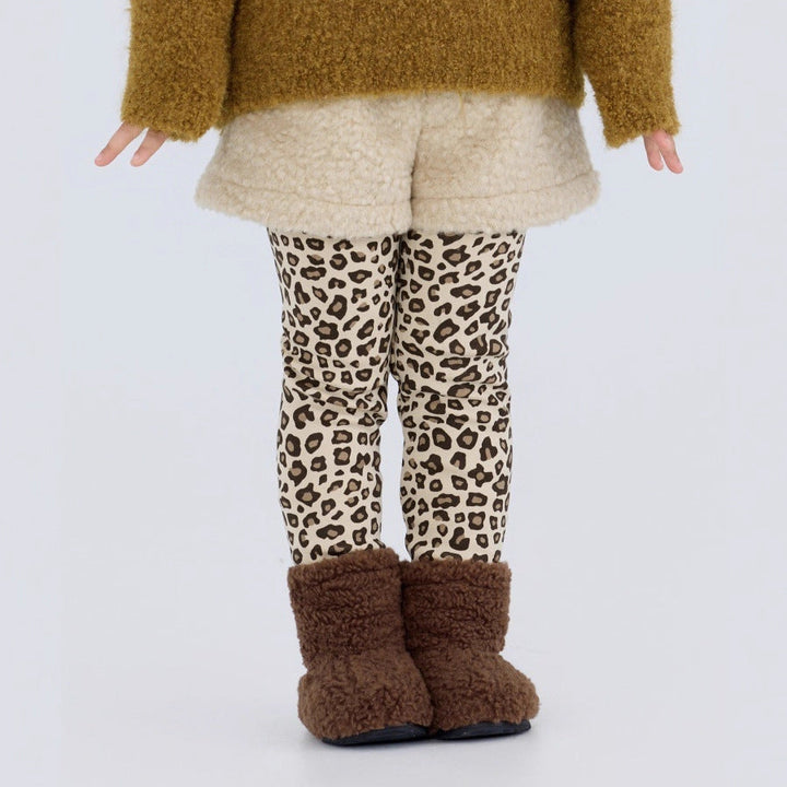 【90-150】レオパード柄あったかレギンス