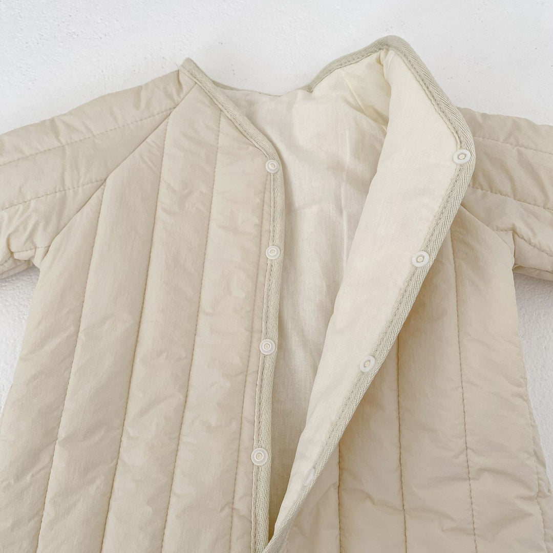 【73-90】ワンポイントベアあったかロンパース