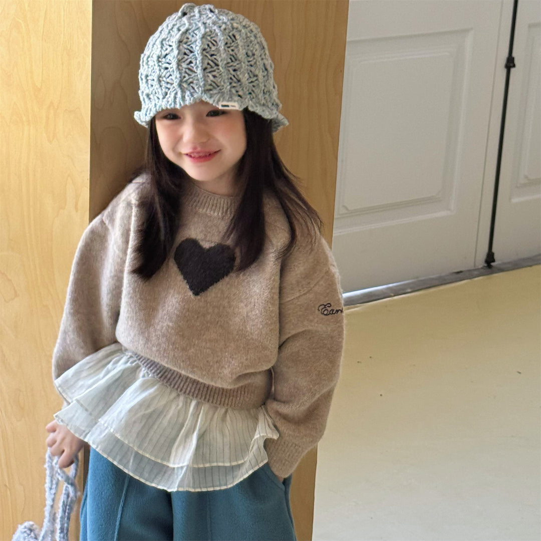 【80-130】フロントハートニットトップス