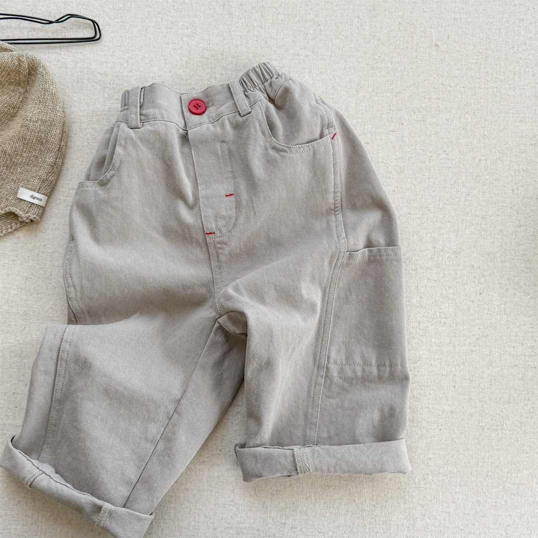 【80-130】シンプルロングパンツ