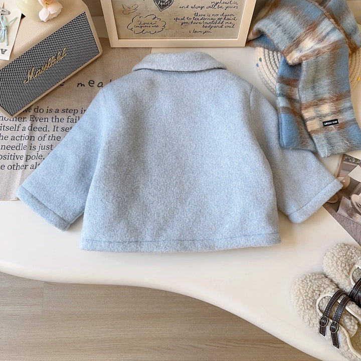 【90-140】マフラー×ラウンドカラーショートコートセット