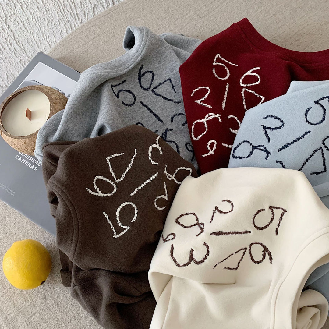 【90-140】ナンバー刺繍トレーナー