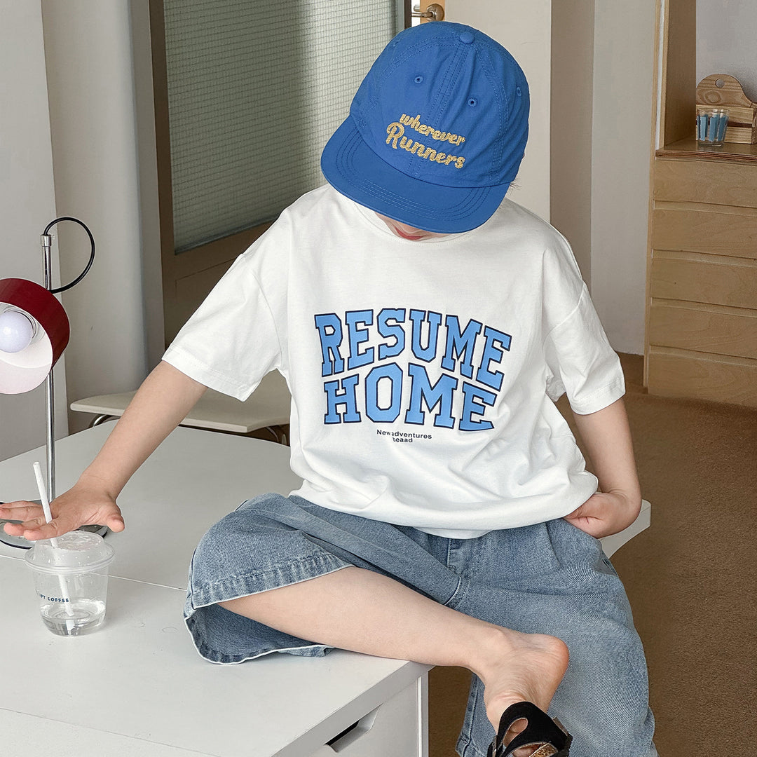 【90-150】ロゴデザインTシャツ