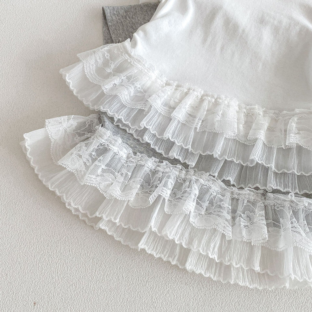 【73-110】レースティアードヘムTシャツ