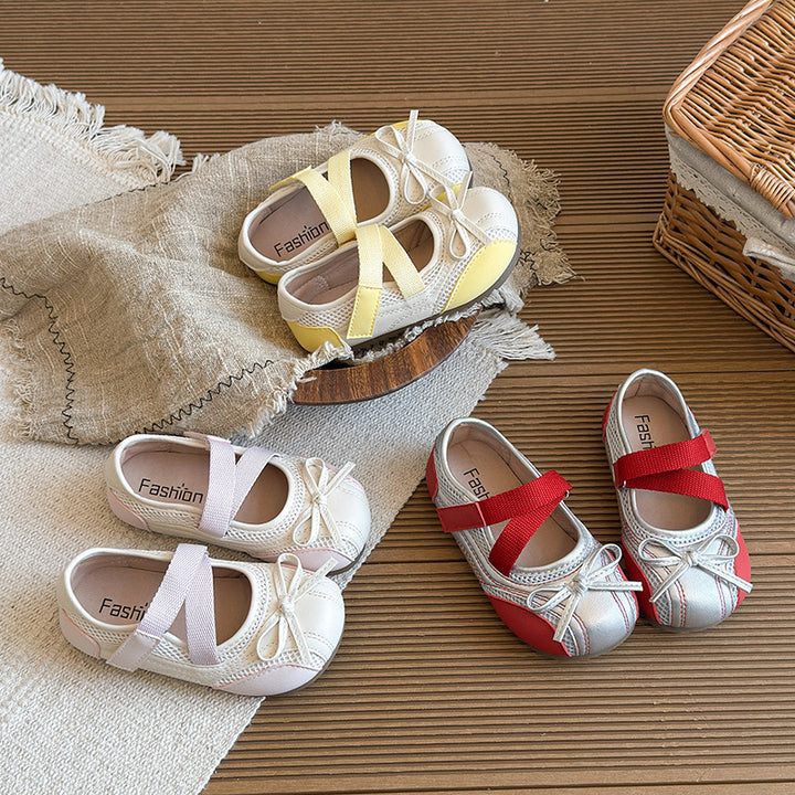 【15.0-22.0】テープデザインバレエシューズ