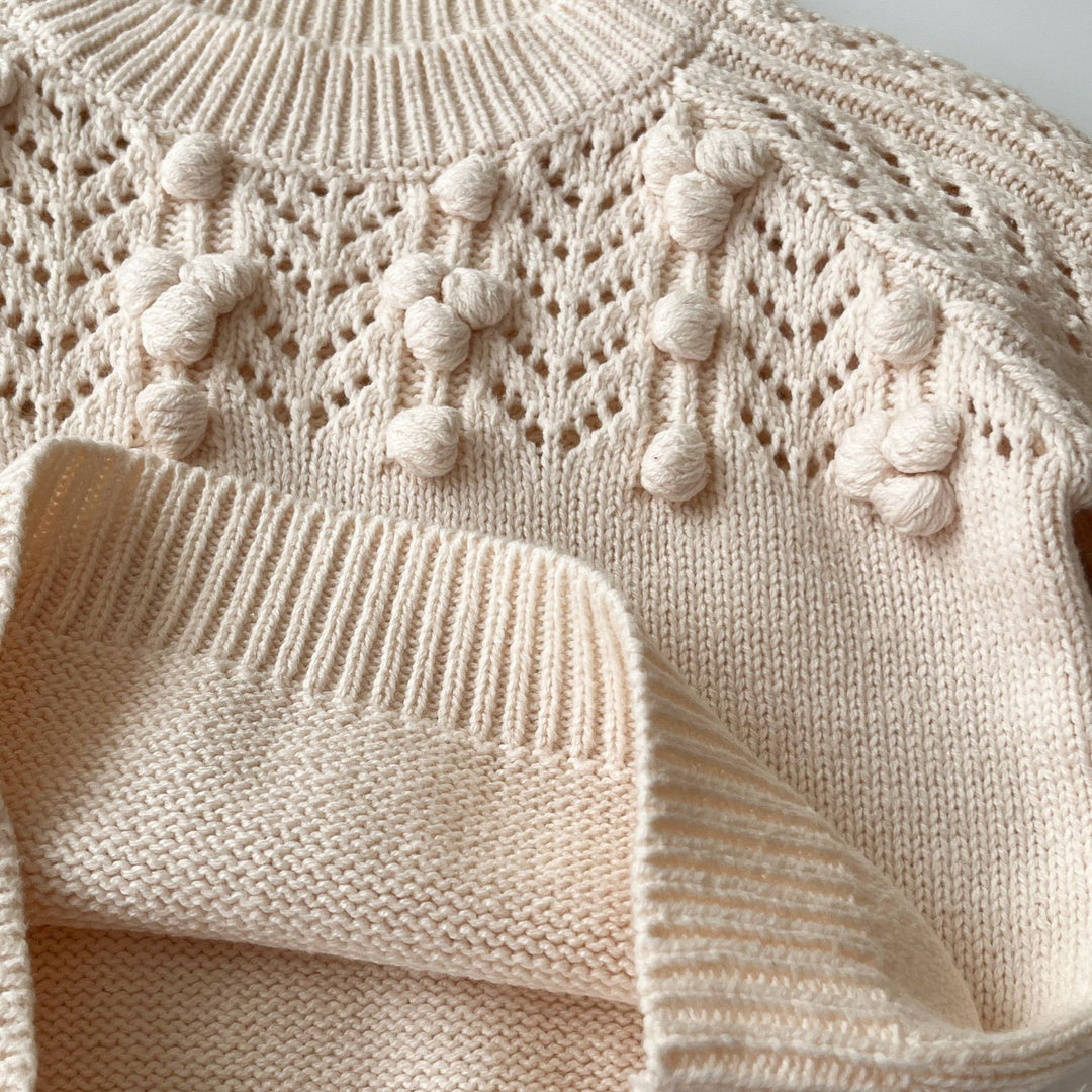 【73-100】かぎ編みポンポンセーター