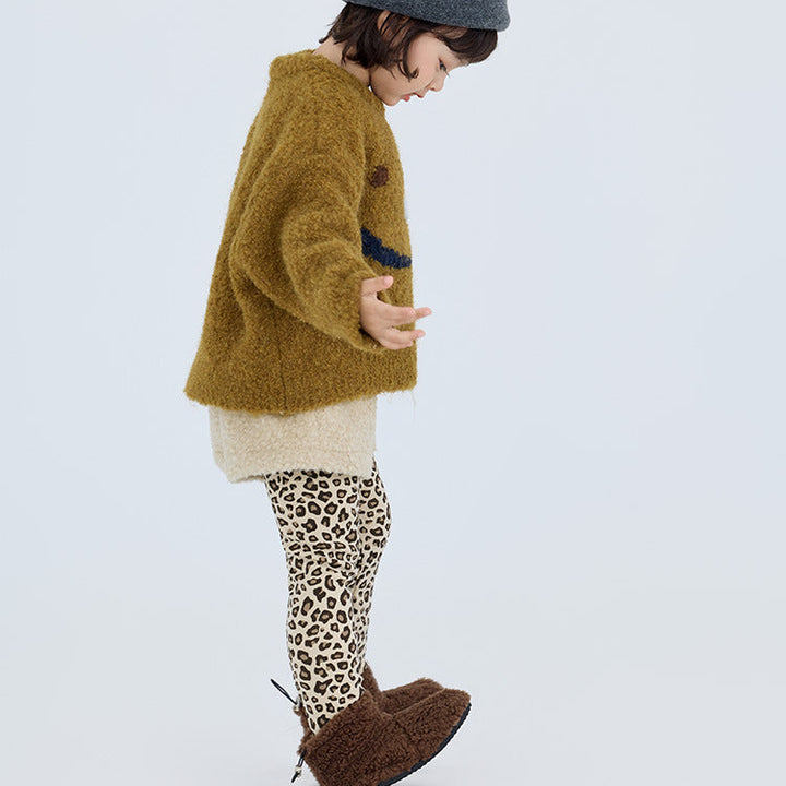 【90-150】レオパード柄あったかレギンス