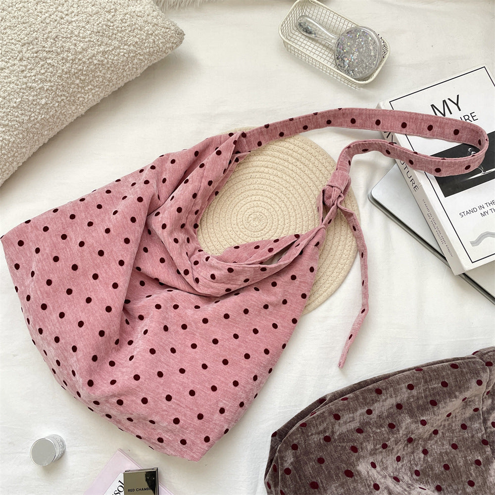 ワンベルトドット柄トートバッグ