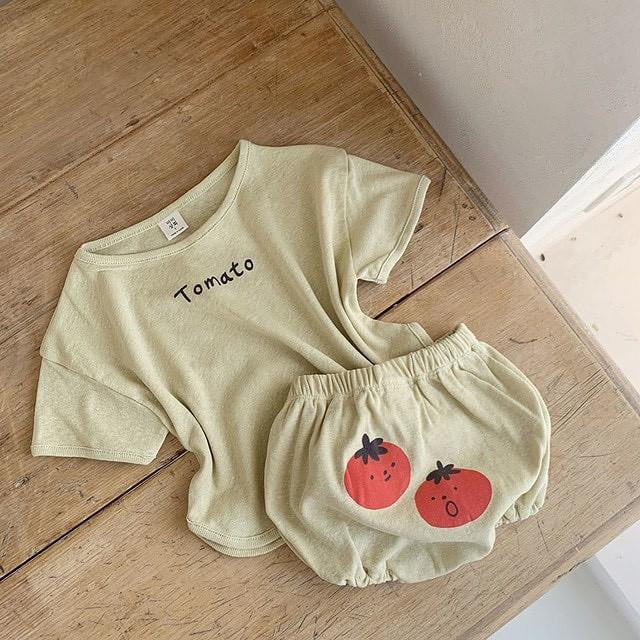 【73-100】トマトデザインTシャツ×ブルマセット