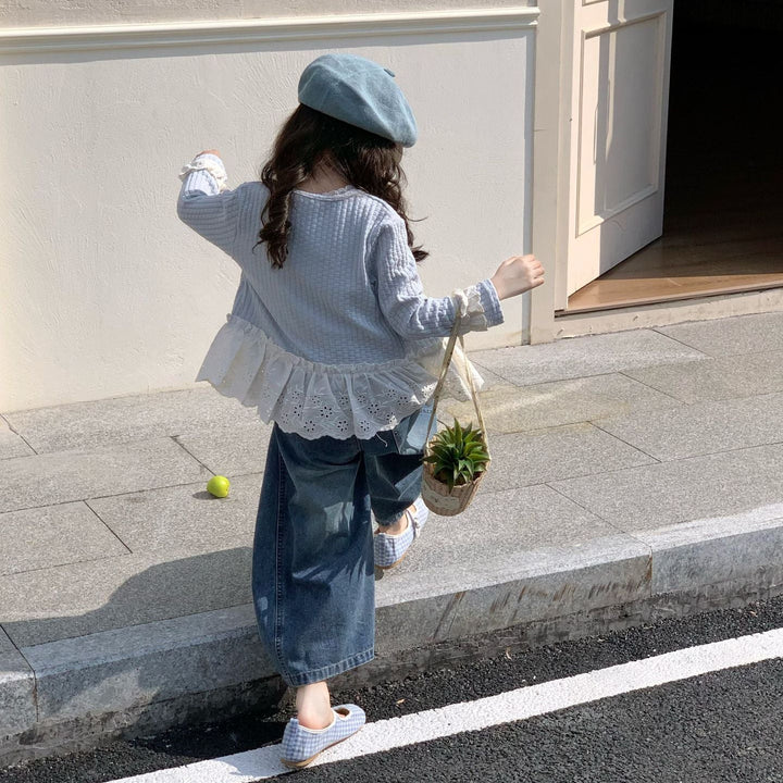 【90-140】レースデザインカーディガン