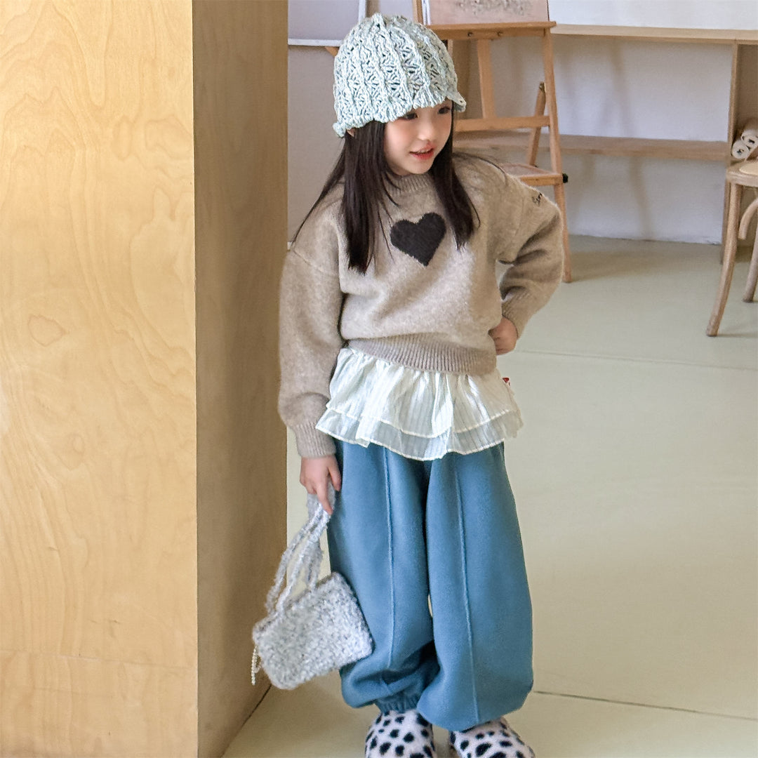 【80-130】フロントハートニットトップス