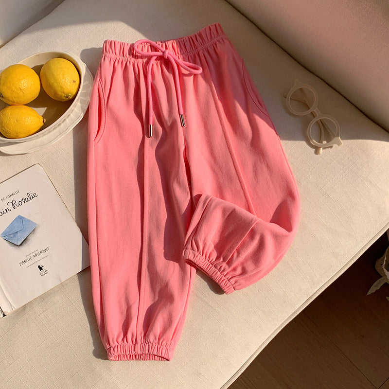 【90-150】ウエストリボンジョガーパンツ