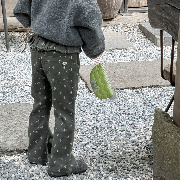 【80-130】ウエストフリルロングパンツ