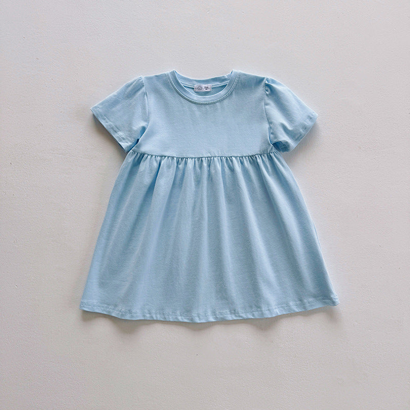 【90-140】シンプルフレアワンピース