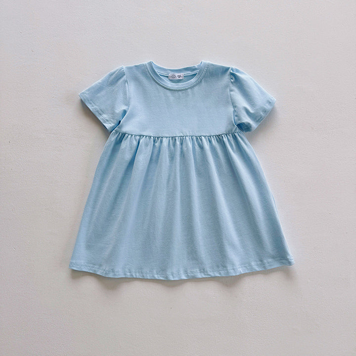 【90-140】シンプルフレアワンピース