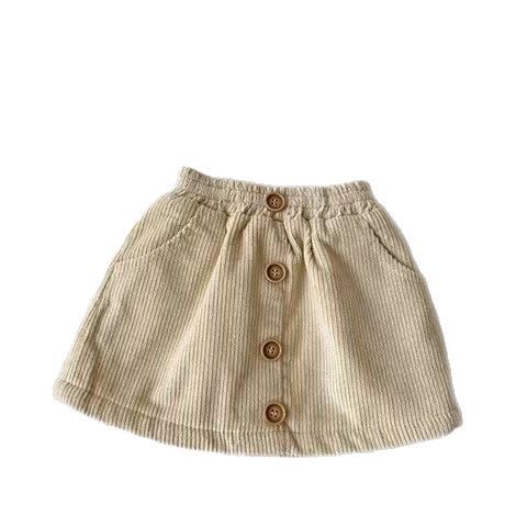 【90-140】フロントボタンコーデュロイスカート