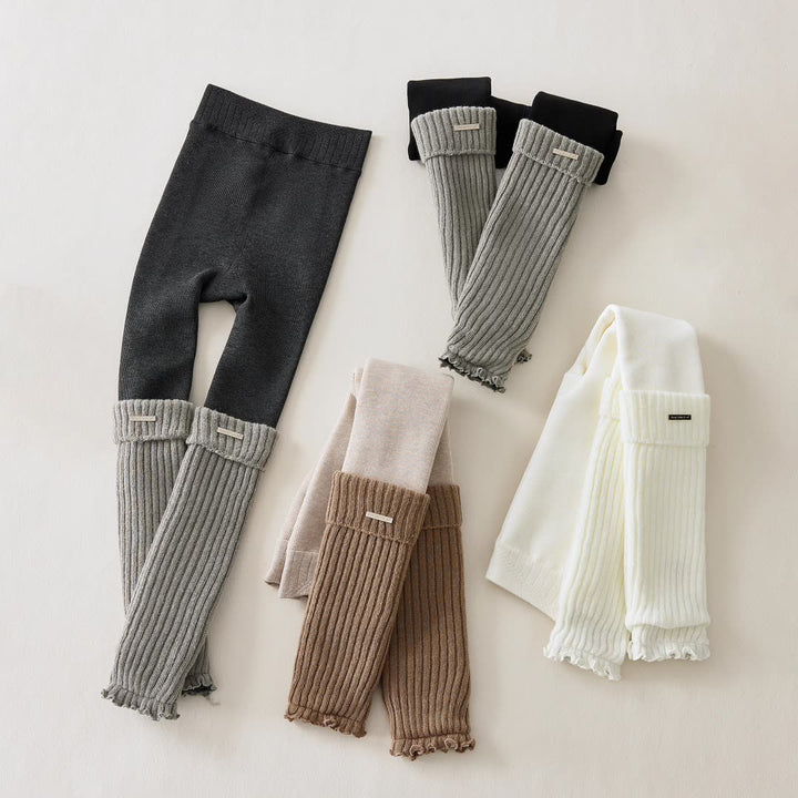 【100-155】リブレッグウォーマー付きレギンス