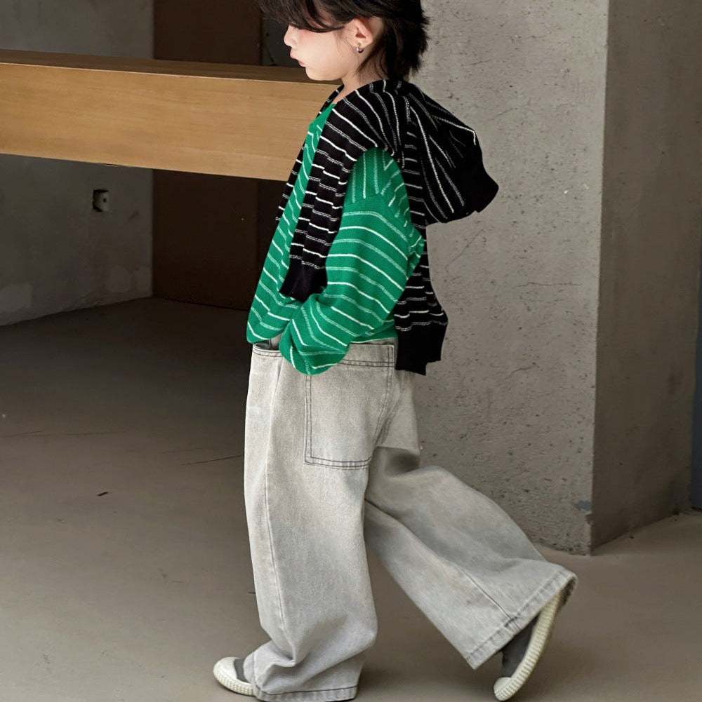 【90-150】ルーズワイドデニム