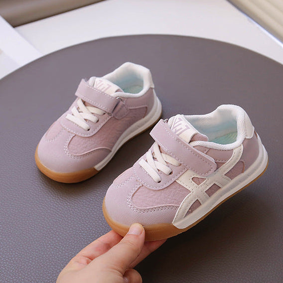 【12.0-18.5】ワンベルトラインデザインスニーカー