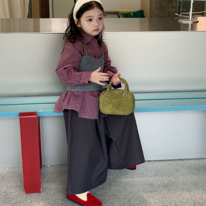 【90-140】ロングワイドパンツ