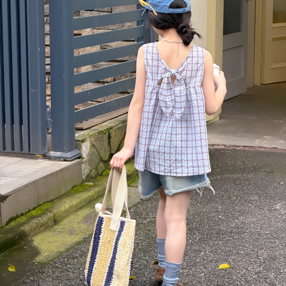 【110-150】バックリボンAライントップス