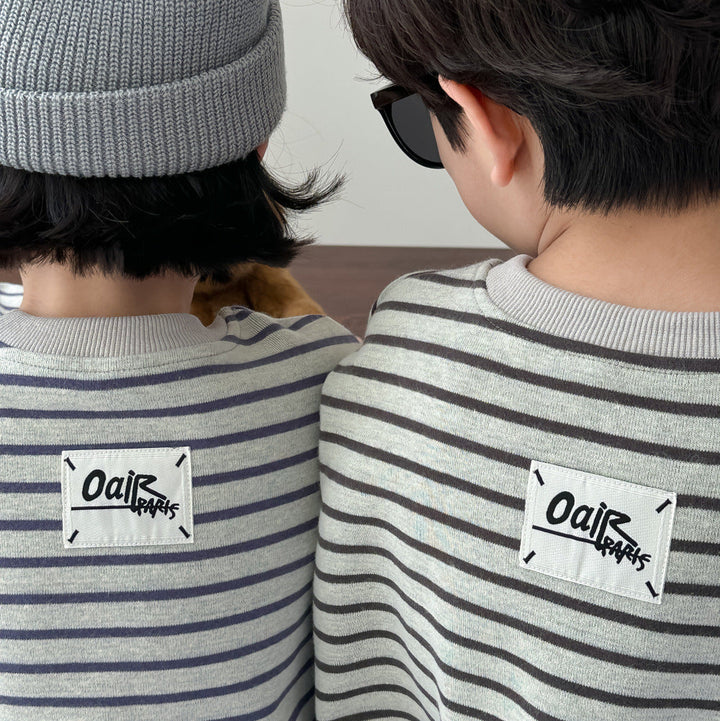 【90-150】ボーダー柄カジュアルトップス