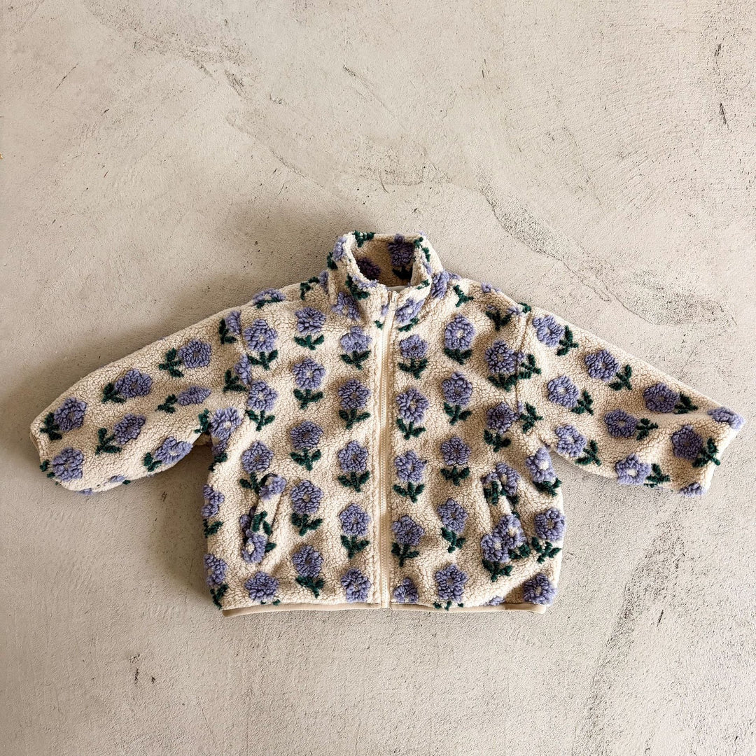 【80-150】フルジップ総柄フリースジャケット