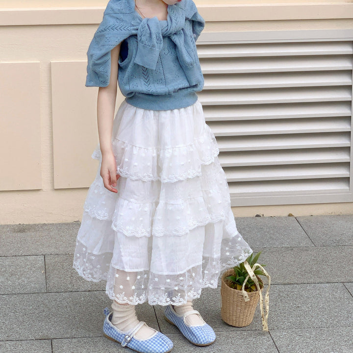 【90-140】レースティアードスカート