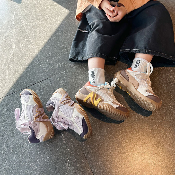 【16.0-22.0】クールデザインメッシュスニーカー