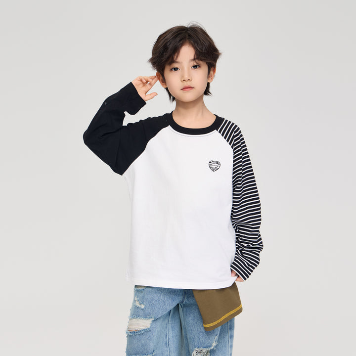 【100-150】アシンメトリーロングTシャツ