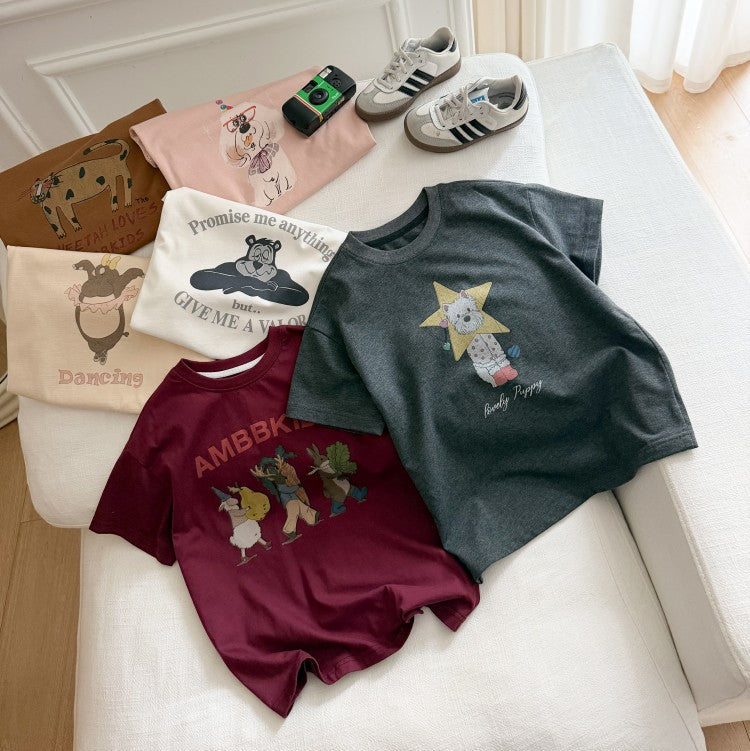 【100-150】アニマルデザインTシャツ