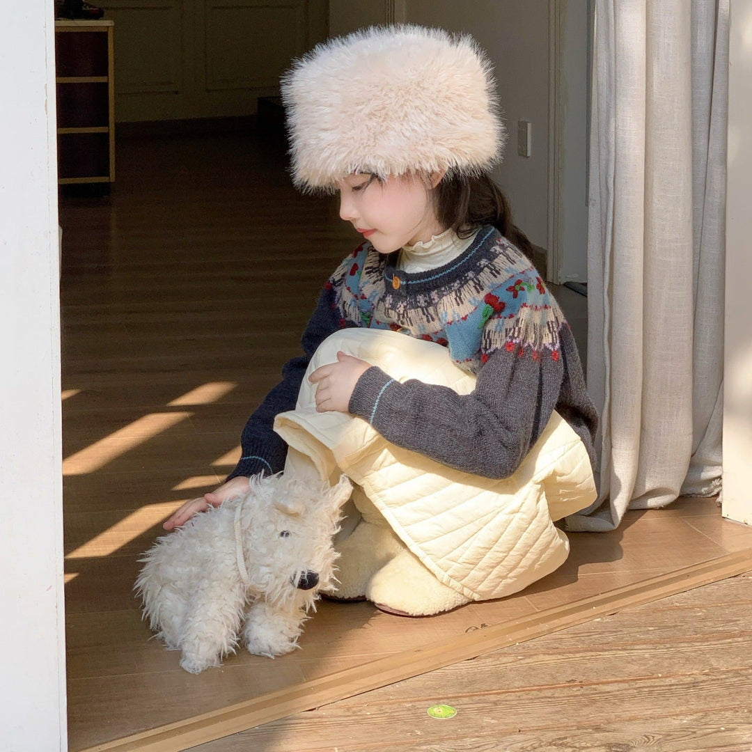 【90-140】フェアアイル柄カーディガン