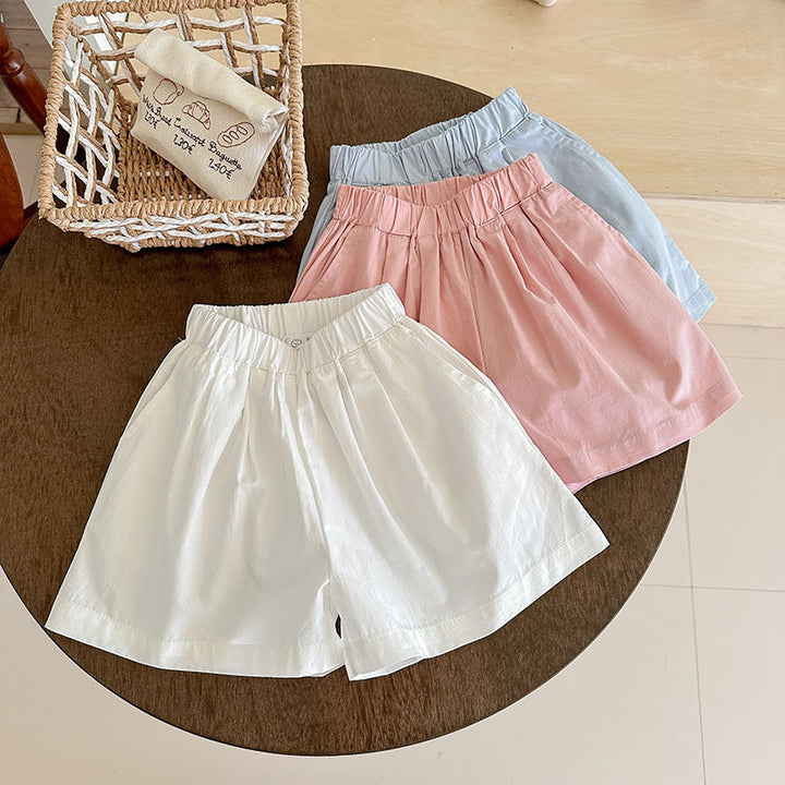 【90-150】シンプルタックショートパンツ