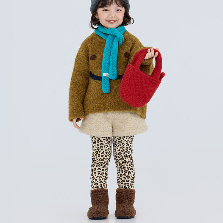 【90-150】レオパード柄あったかレギンス