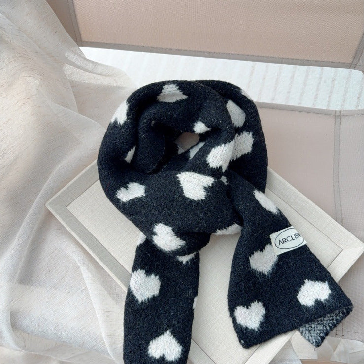 ハート柄マフラー