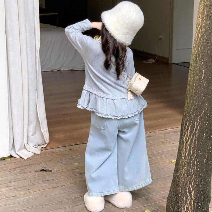 【90-140】ストレートワイドデニム