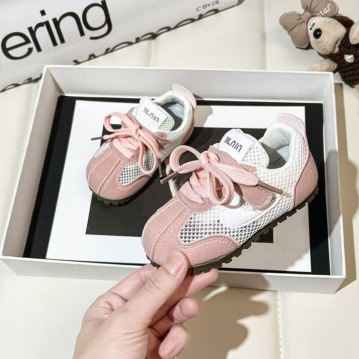 【12.0-17.5】くすみカラーメッシュスニーカー