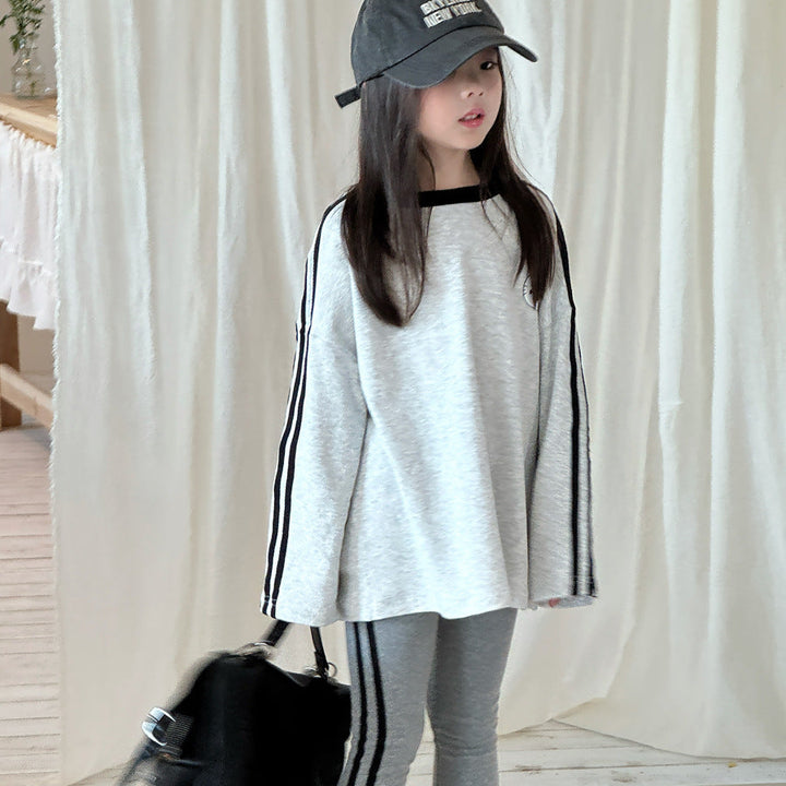【90-150】サイドラインスリムパンツ
