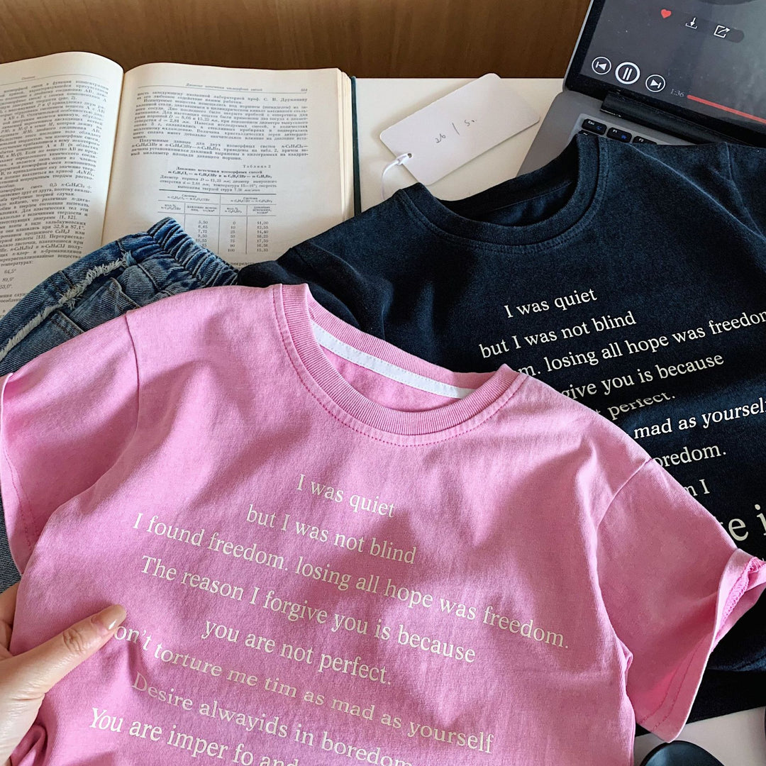 【90-140】ロゴデザインTシャツ