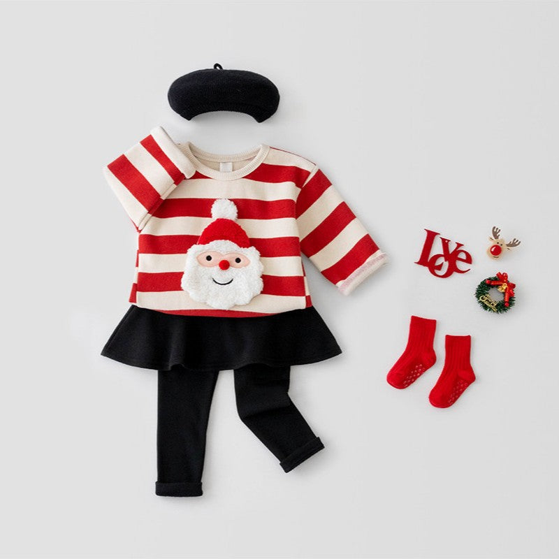 【73-100】サンタモチーフトレーナー