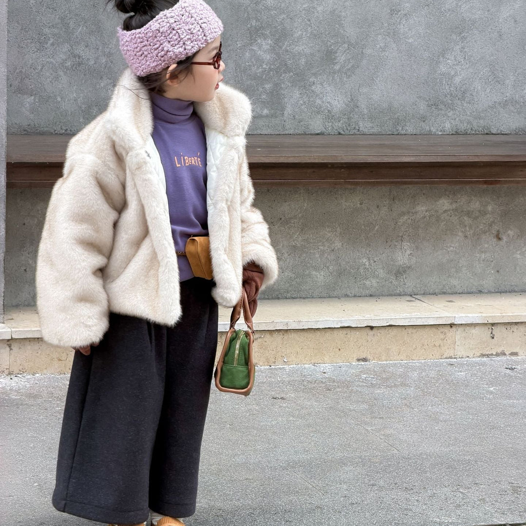 【90-140】スタンドカラーフェイクファージャケット