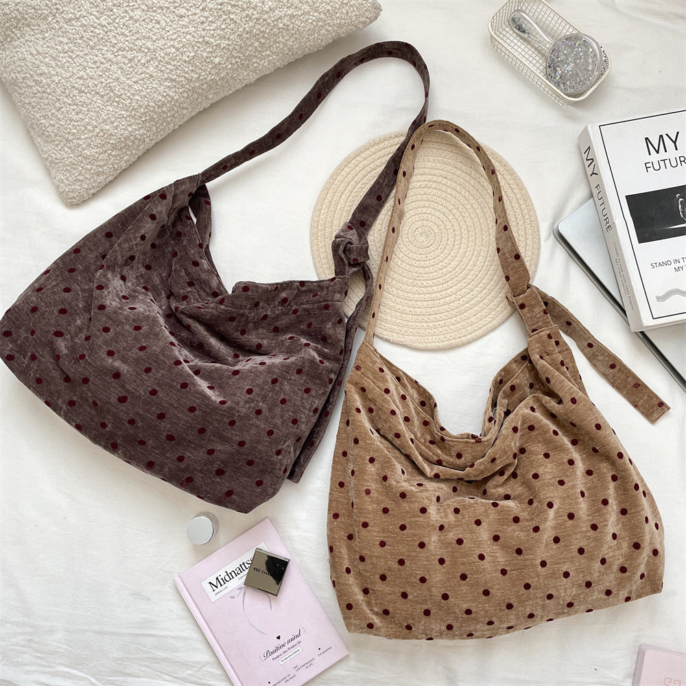 ワンベルトドット柄トートバッグ