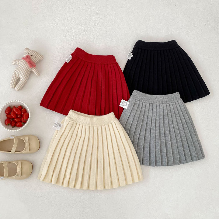 【73-130】ニットプリーツスカート